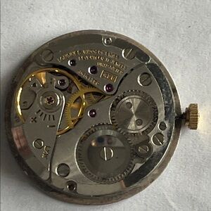 Mechanical Watch Movement with Gold Accents